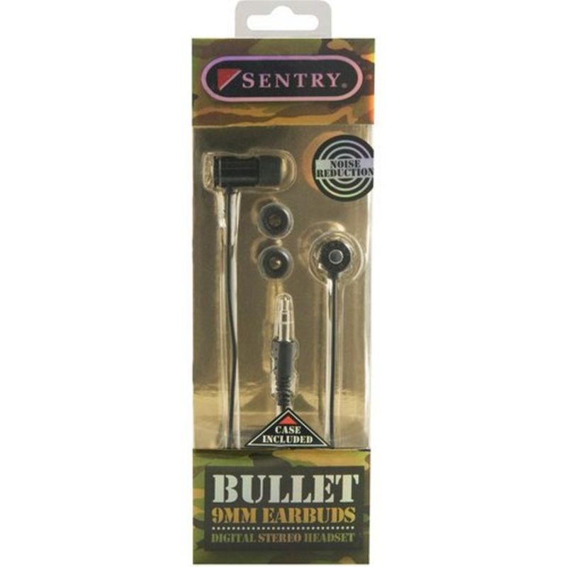 Sentry Pro Black 9mm Earphones