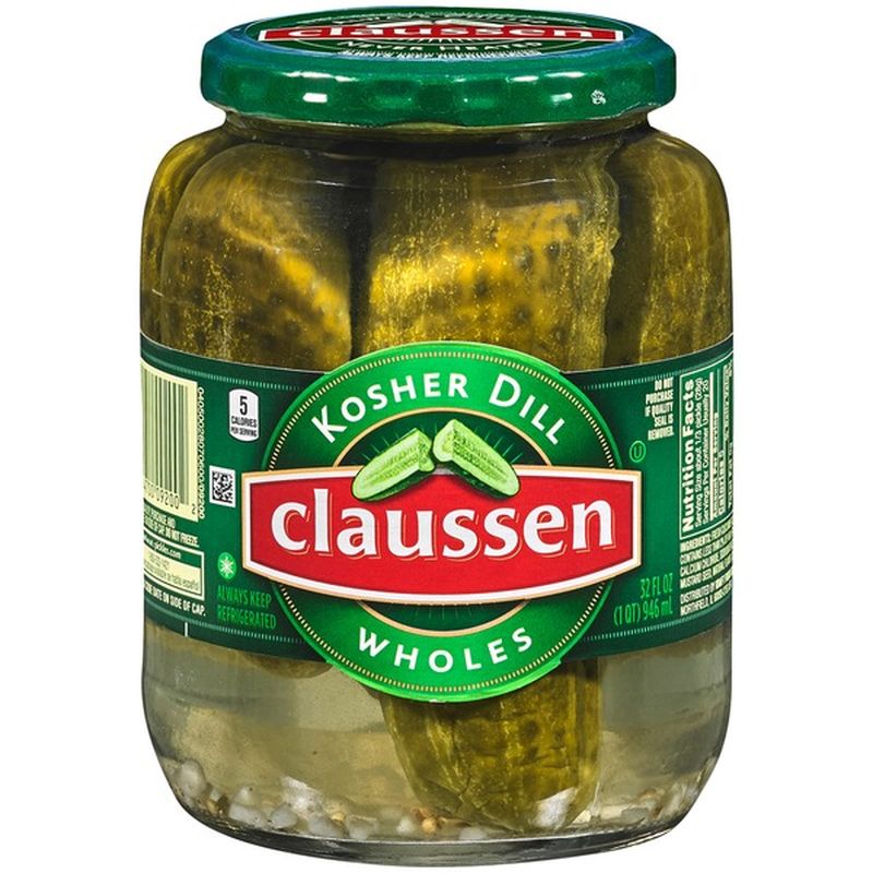 Claussen Kosher Dill Pickle Wholes (32 fl oz) from Market Basket