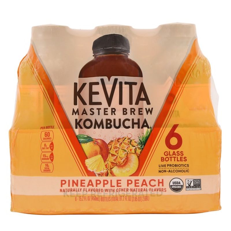 KeVita Kombucha, Pineapple Peach (6 each) Instacart
