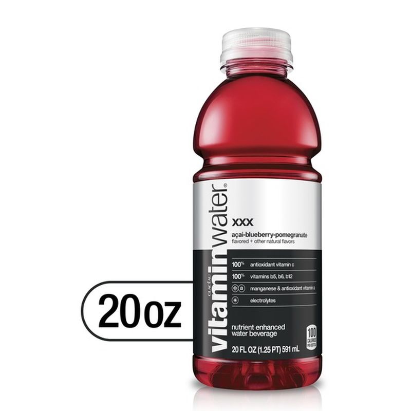 Glaceau Vitaminwater XXX Acai-Blueberry-Pomegranate (20 fl oz) - Instacart