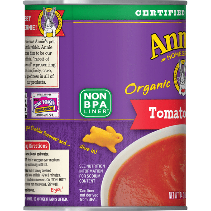 Annie's Homegrown Tomato Soup, Organic (14.3 oz) Instacart