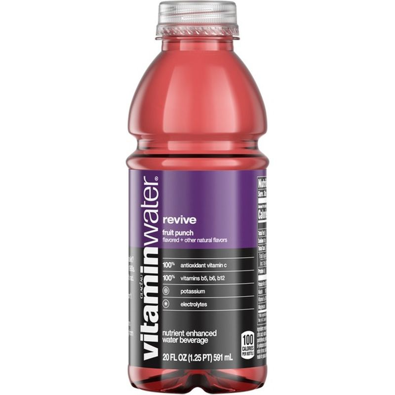 Glaceau Vitaminwater Vitaminwater Revive Fruit Punch (20 Fl Oz ...