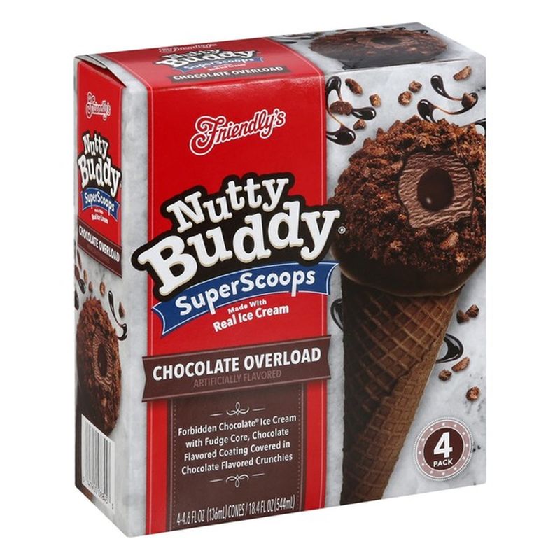 Friendly's Ice Cream, Chocolate Overload, Super Scoops, 4 Pack (4 each