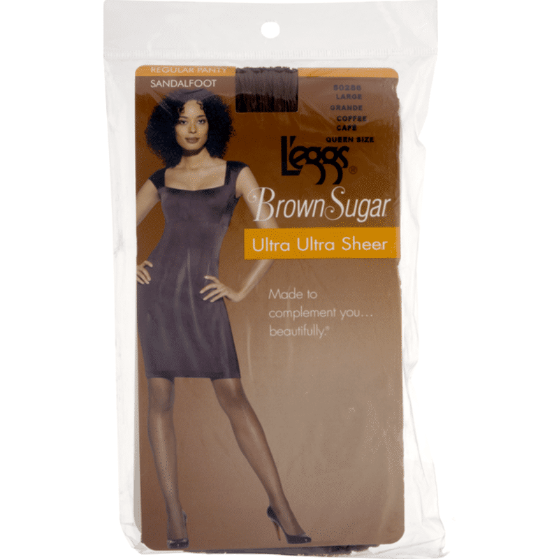 L Eggs Brown Sugar Ultra Ultra Sheer Large Coffee Queen Regular Panty