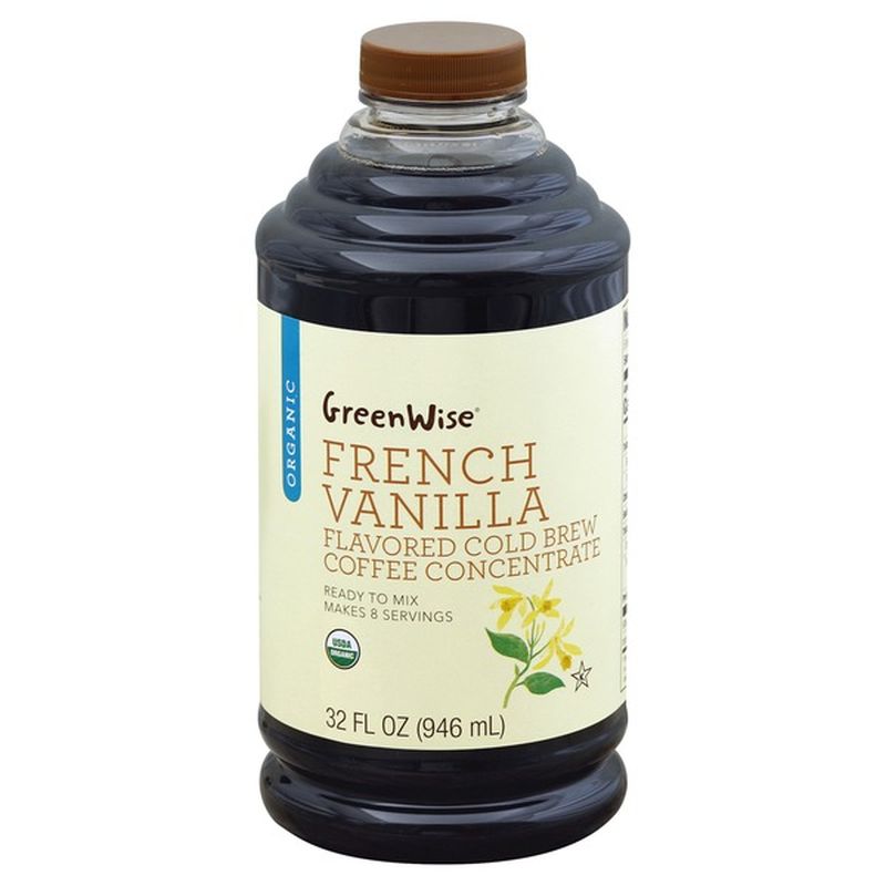 GreenWise Coffee Concentrate, Cold Brew, Organic, French Vanilla Flavored (32 fl oz) from Publix