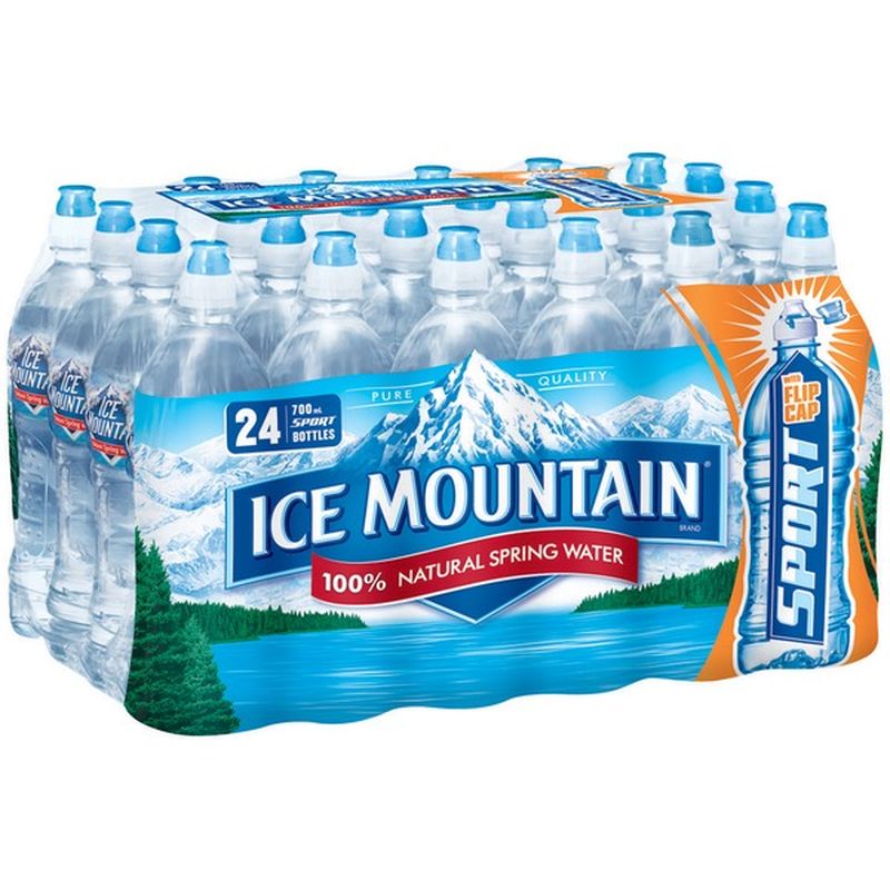 Ice Mountain Sport Bottle with Flip Cap Natural Spring Water (700 ml ...