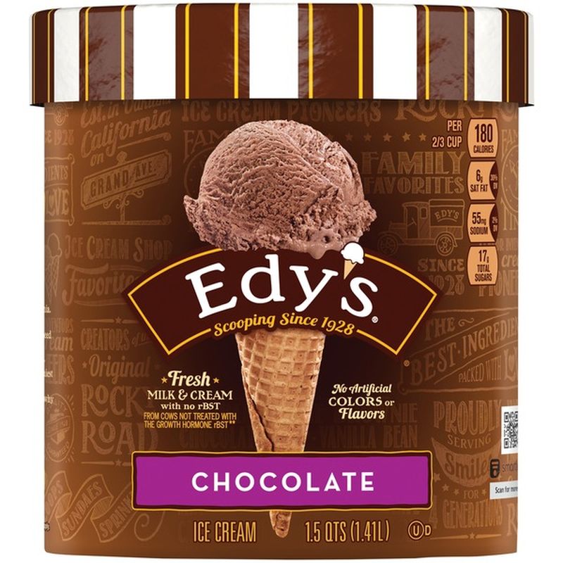 Edy's/Dreyer's Ice Cream Chocolate (1.5 qt) from Gelson's - Instacart