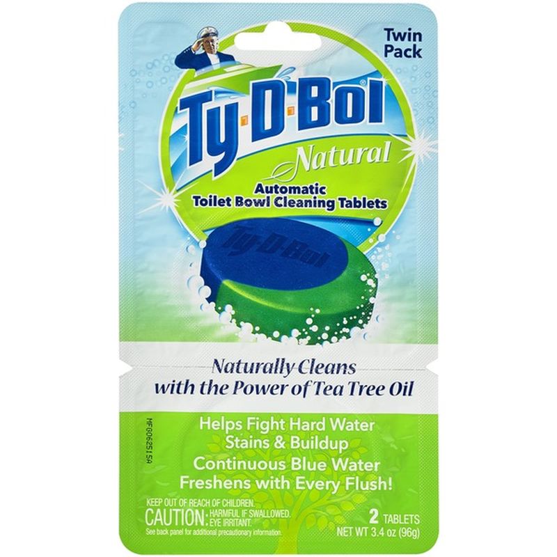 Ty D Bol Toilet Bowl Cleaning Tablets, Automatic, Twin Pack (2 each