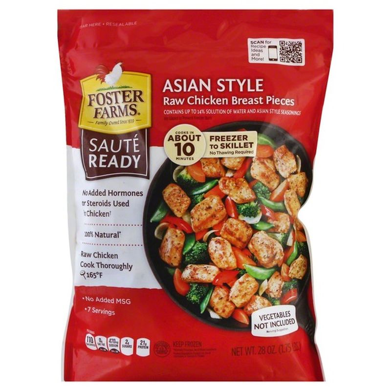 Foster Farms Raw Chicken Breast Pieces Asian Style 28 Oz Instacart