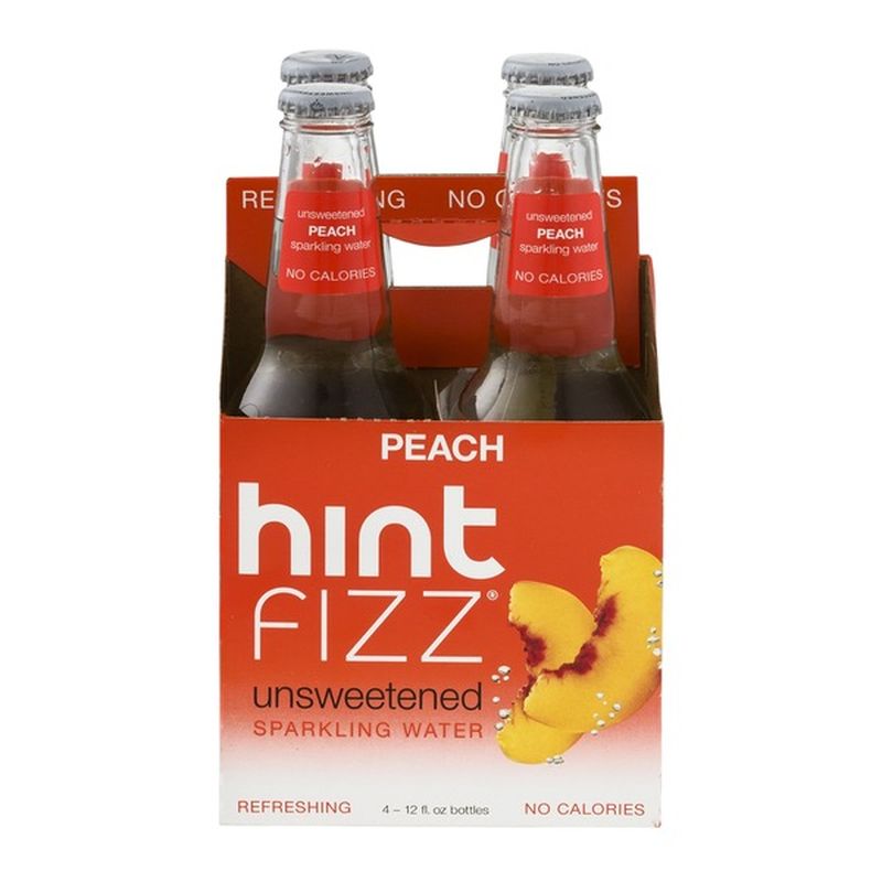 Hint Fizz Unsweetened Sparkling Water Peach 4 CT (12 fl oz) Instacart