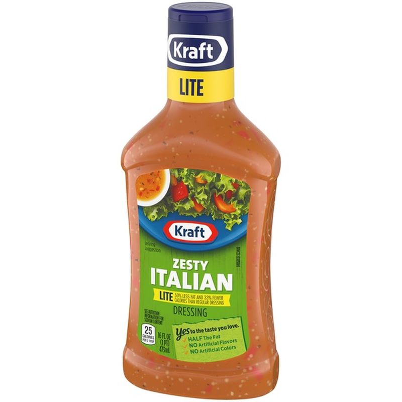 Kraft Zesty Italian Lite Dressing (16 fl oz) from Safeway - Instacart