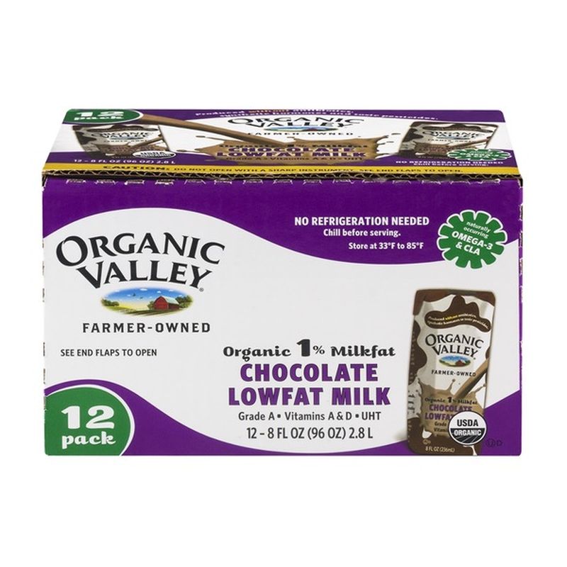 Organic Valley UHT Chocolate Single Serve Milk (12 ct) Instacart