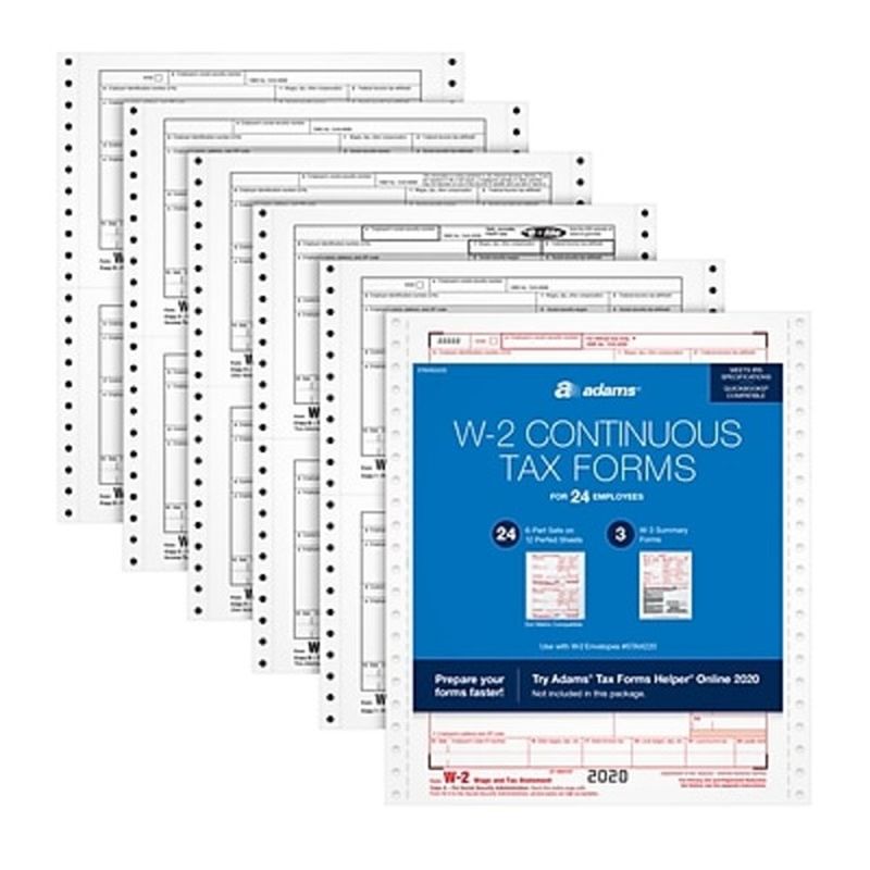 Adams 2020 W-2 Tax Form
