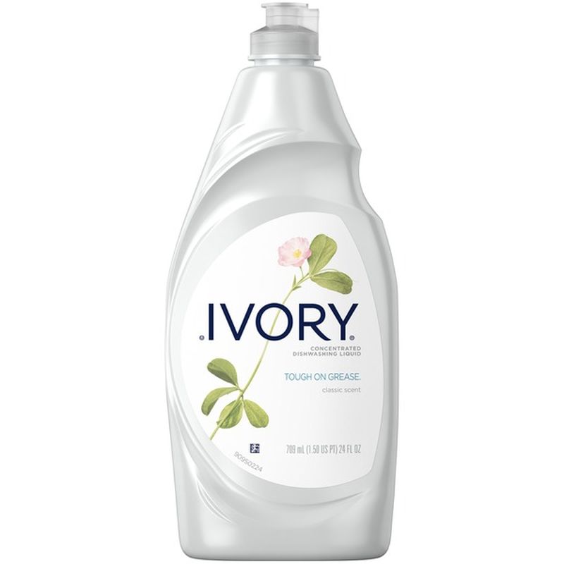 Ivory Concentrated Dishwashing Liquid Dish Soap, Classic Scent (24 fl