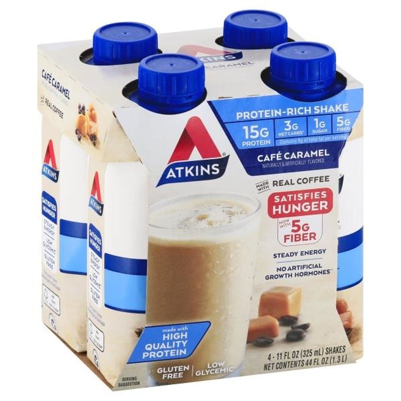 Atkins ProteinRich Shake, Cafe Caramel (44 fl oz) from Publix Instacart