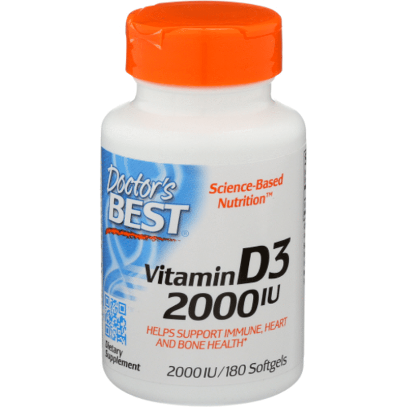 Doctor's BEST Vitamin D3 2000 IU Softgel Capsules (180 ct) from Sprouts