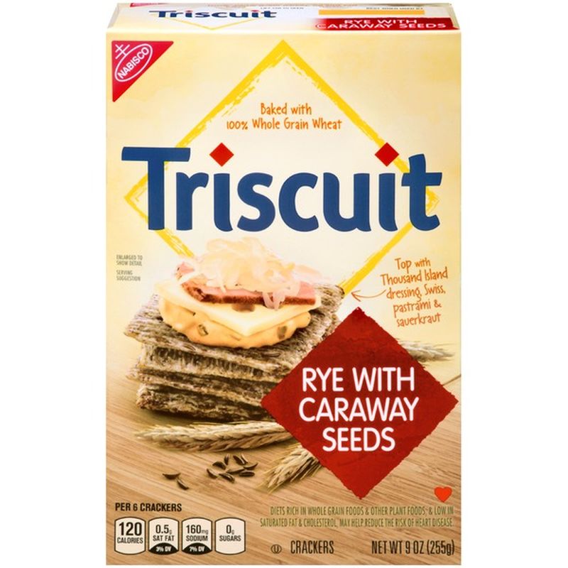 Nabisco Triscuit Baked Whole Grain Wheat Rye with Caraway Seeds Crackers (9 oz) Instacart