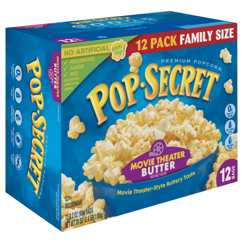 Pop Secret Popcorn, Premium, 12 Pack, Family Size (3.2 oz) from HyVee