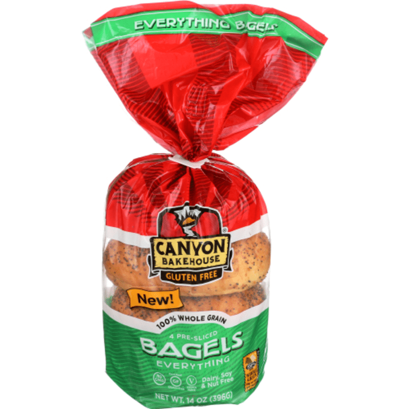 Canyon Bakehouse 100 Whole Grain Everything Bagels (14 oz) from