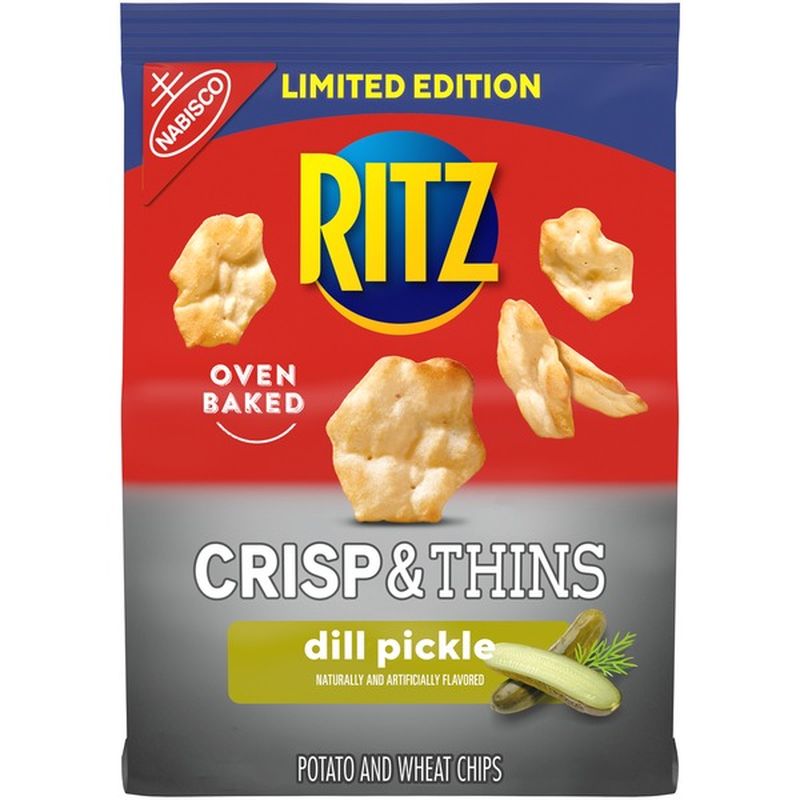 Nabisco Ritz Crisp & Thins Dill Pickle Potato & Wheat Chips (7.1 oz