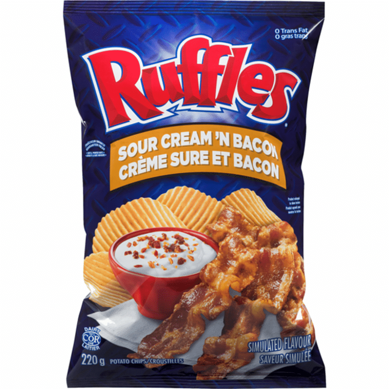 Sour Cream & Bacon Potato Chips (220 g) - Instacart