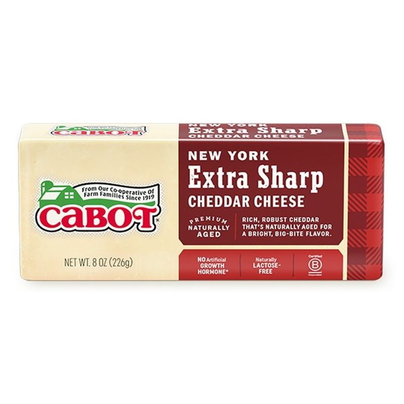 Cabot Cheese, Cheddar, Extra Sharp, New York (8 oz) - Instacart