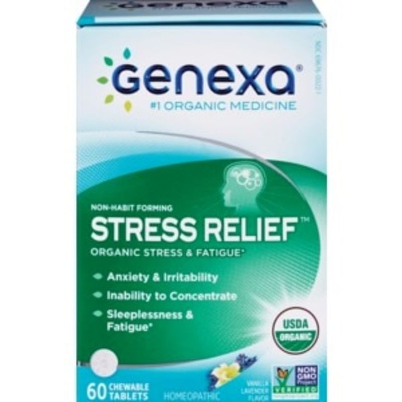 Genexa Stress Organic Vanilla Lavender Flavor Chewable Tablet 60 ct