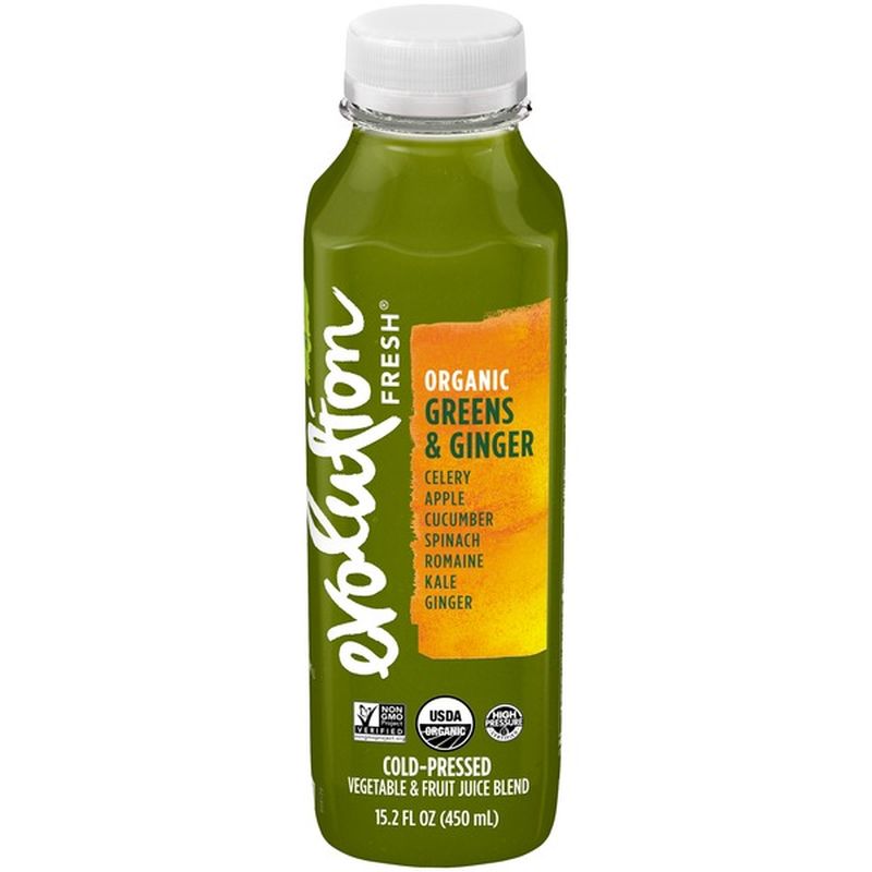 Evolution Fresh Organic Greens & Ginger ColdPressed Vegetable & Fruit
