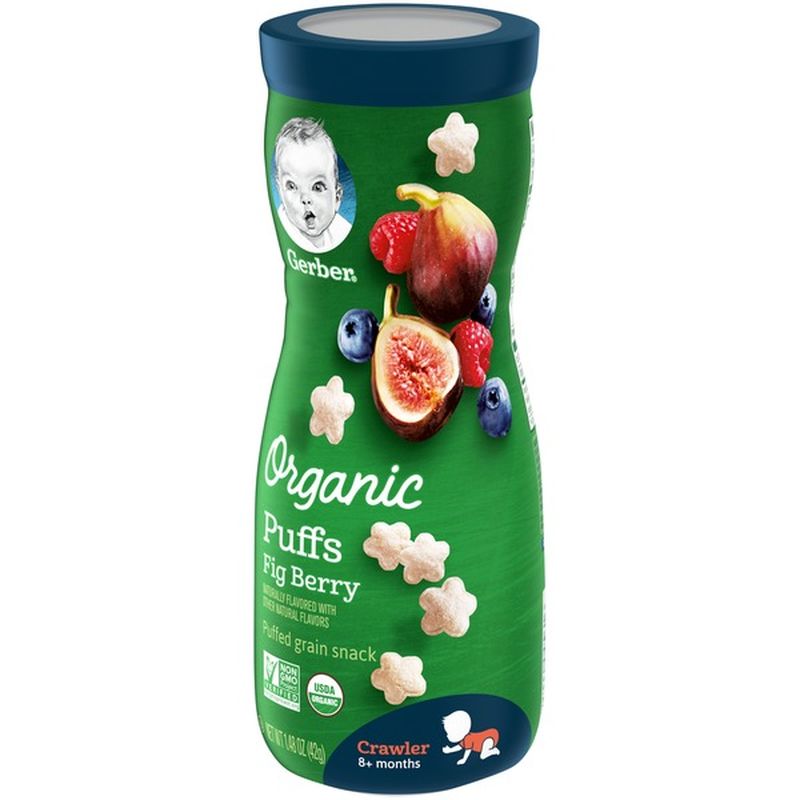 gerber organic puffs fig berry
