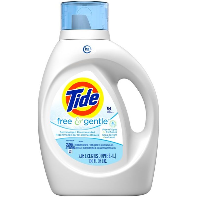 Tide Free And Gentle High Efficiency Laundry Detergent 100 Fl Oz