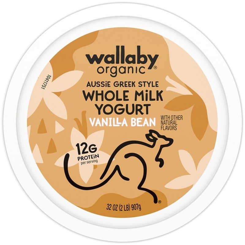 Wallaby Organic Organic Whole Milk Vanilla Bean Greek Yogurt 32 Oz Instacart