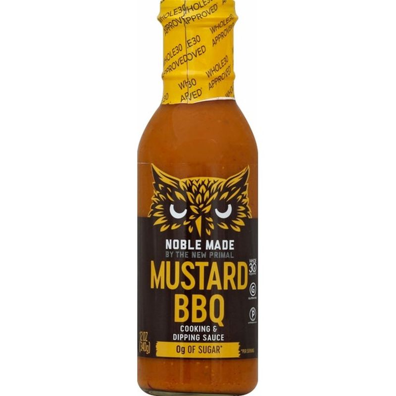 Noble Made by The New Primal Mustard BBQ Cooking & Dipping Sauce (12 fl