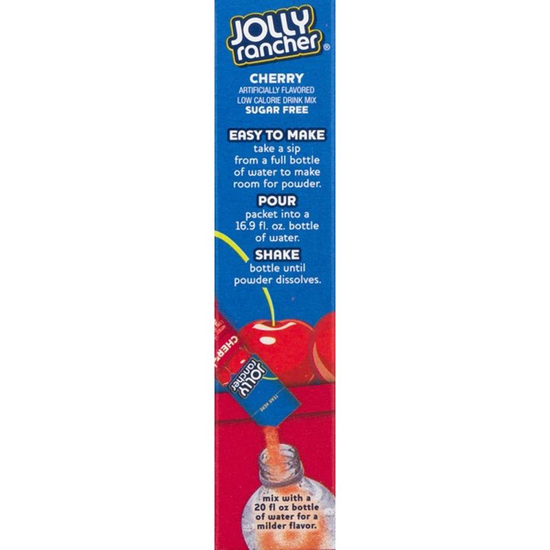 Jolly Ranchers Singles To Go! Low Calorie Drink Mix Sugar Free Cherry