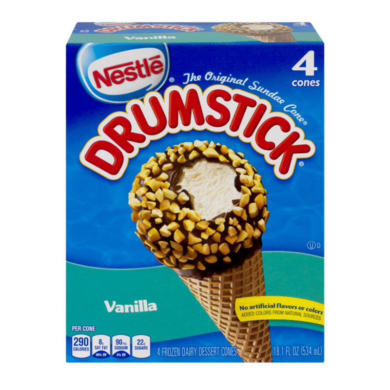 drumstick dairy dessert cones vanilla