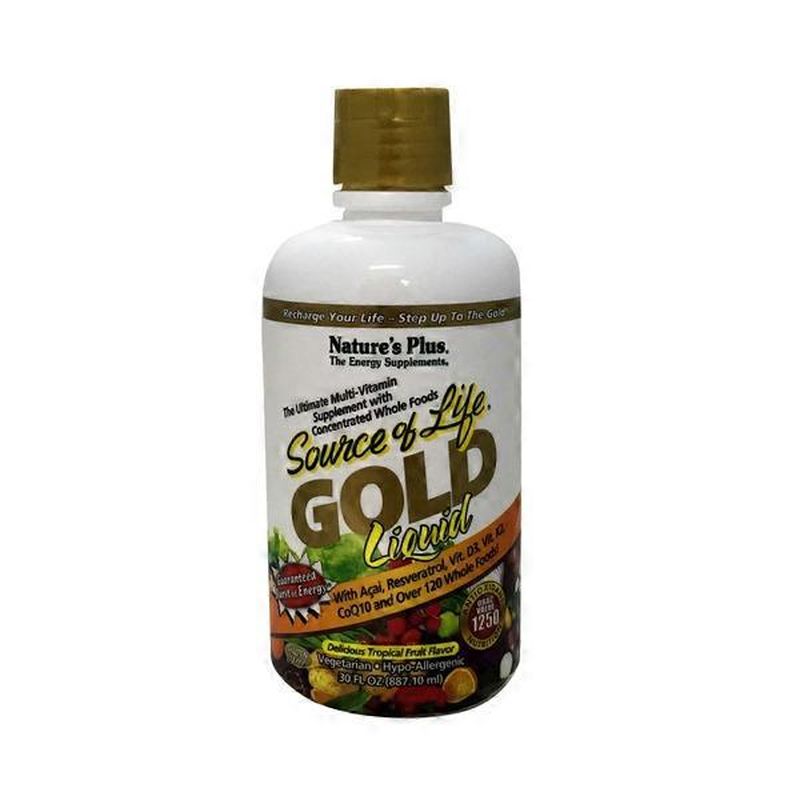 Nature's Plus Gold Liquid Multivitamin Supplement, Tropical Fruit (30