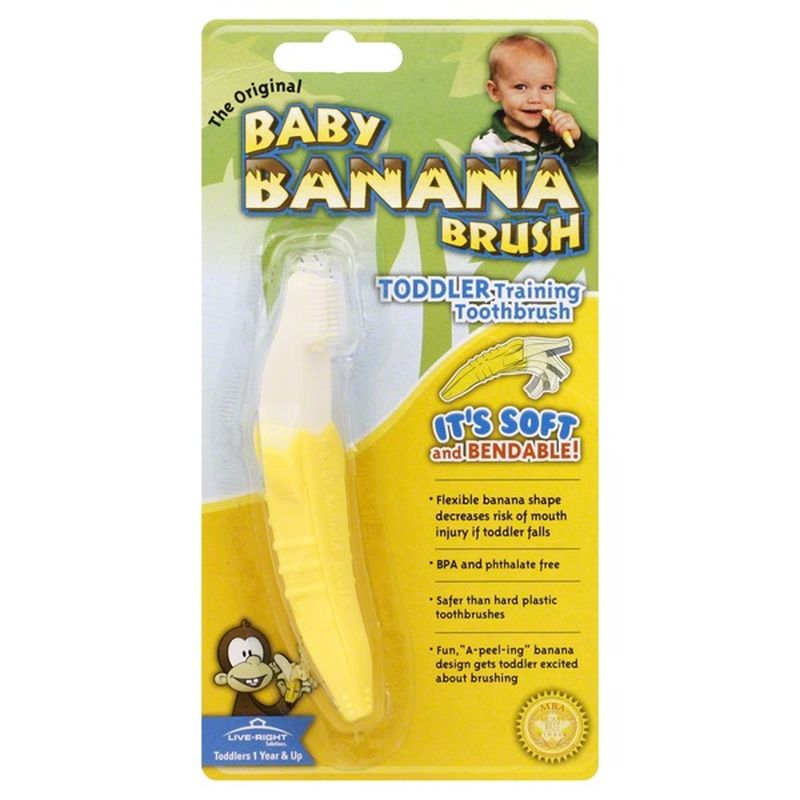 Baby Banana Toothbrush, Toddler Training, Baby Banana Brush, 1 Year