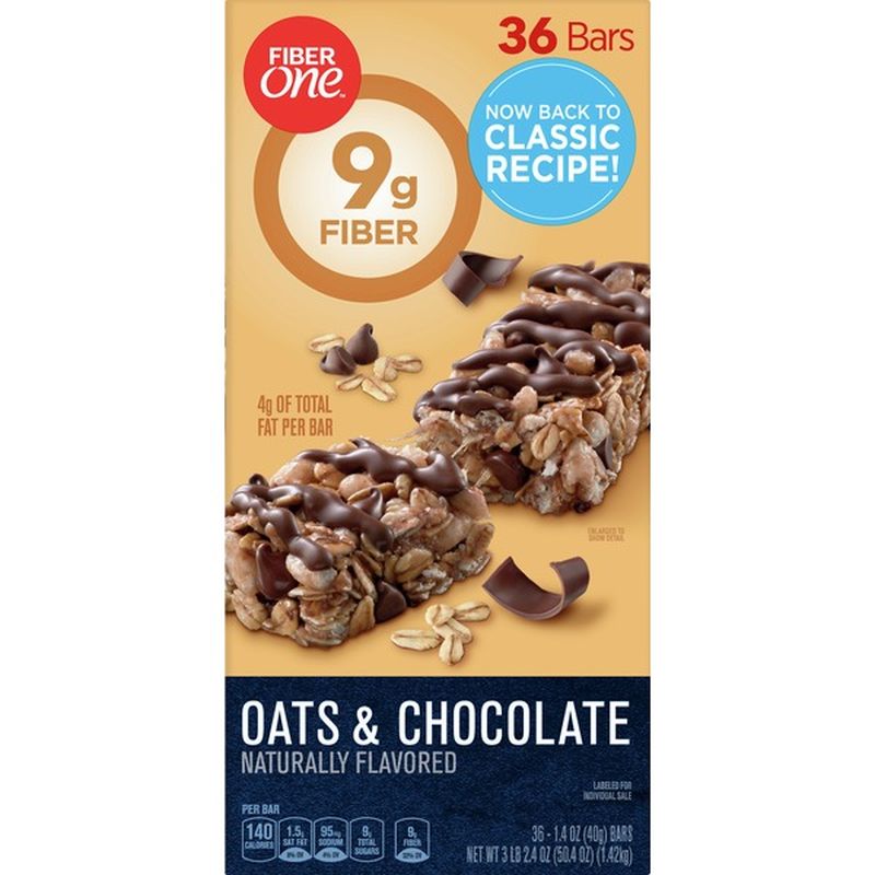 Fiber One Bars, Oats & Chocolate (1.4 oz) from BJ's Wholesale Club