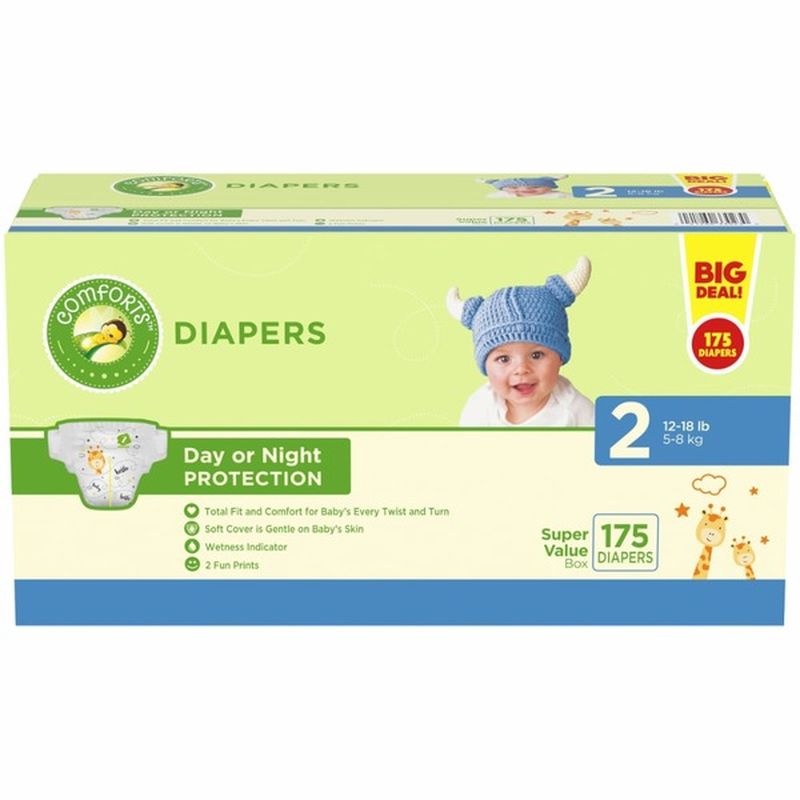 comforts diapers size 2