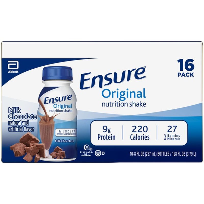 Ensure Original Nutrition Shake Milk Chocolate ReadytoDrink Bottles
