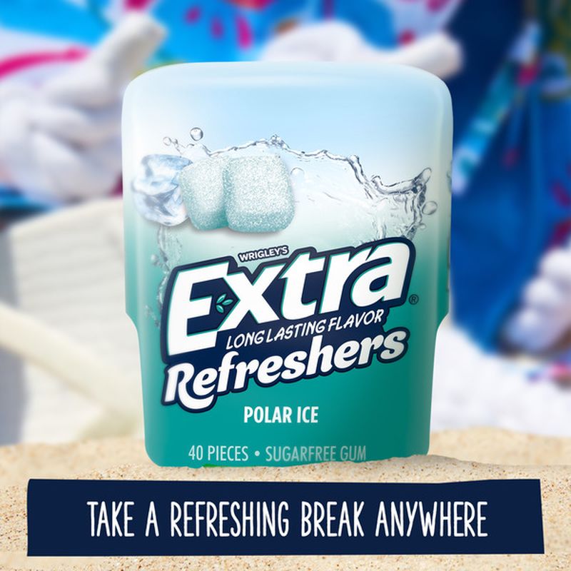 Extra Refreshers Polar Ice Sugar Free Chewing Gum Bottle 40 Ct Instacart