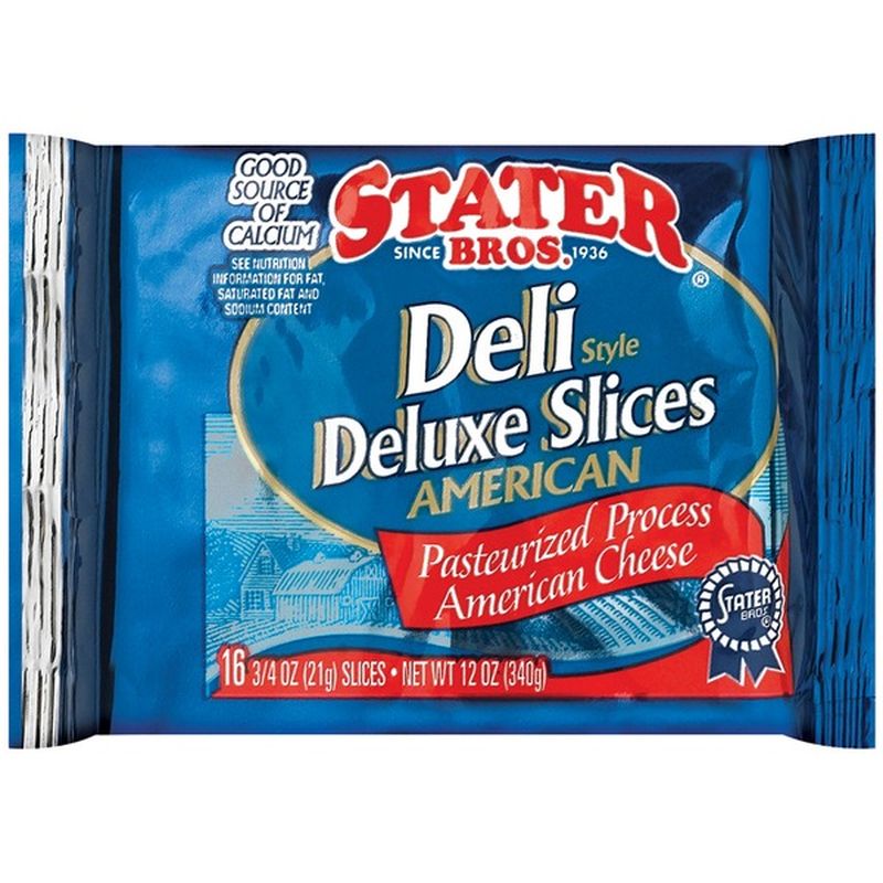 Stater Bros Deli Style Deluxe American Cheese Slices (12 oz) from