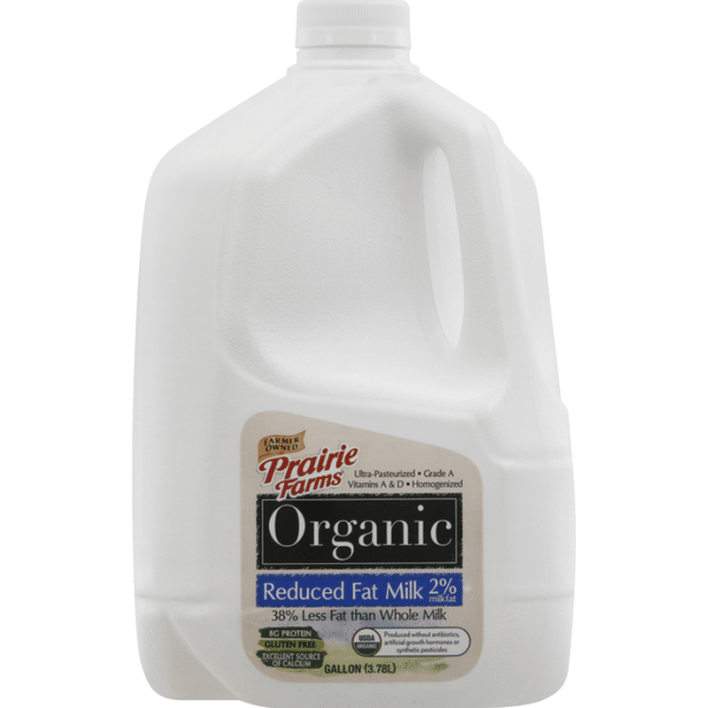 Prairie Farms Milk, Reduced Fat, Organic, 2% Milkfat (1 Gal) - Instacart