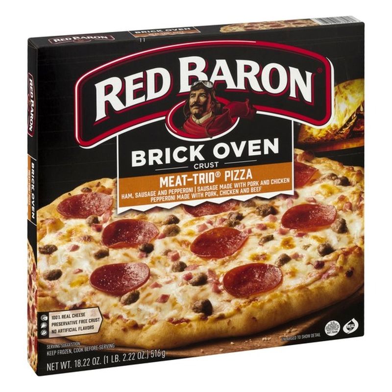 Red Baron Pizza, Brick Oven Crust Meat-Trio (18.22 oz) - Instacart