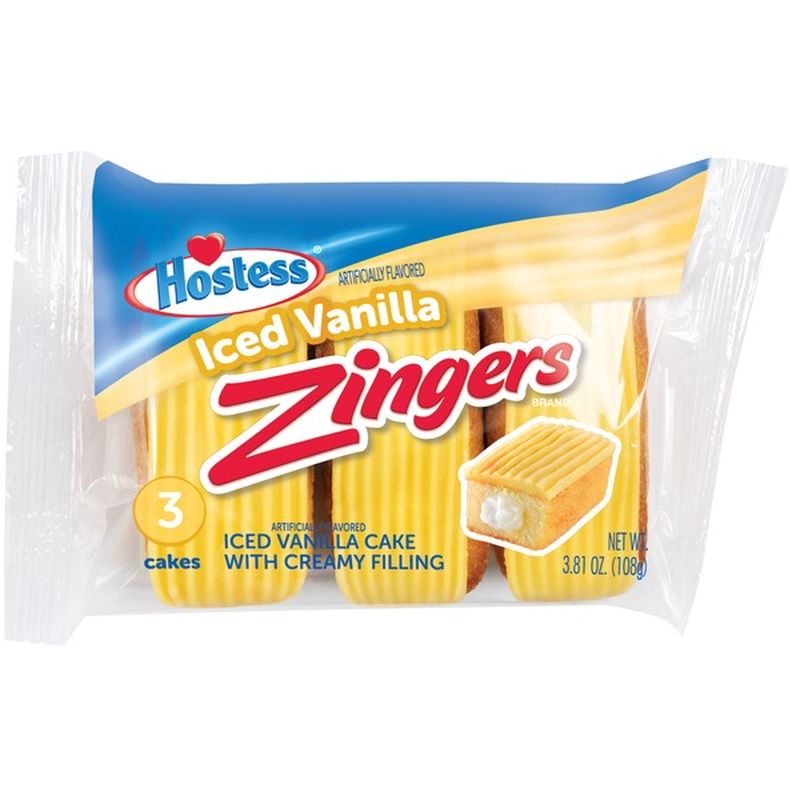 Hostess Iced Vanilla Artificially Flavored Zingers Single Serve (3.81 oz) Instacart