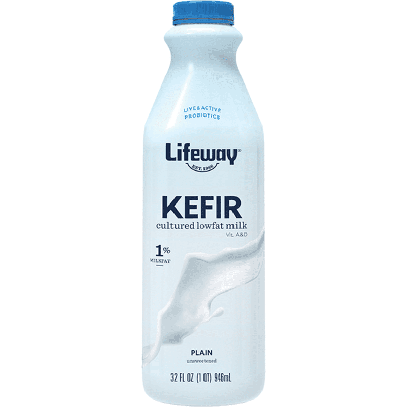 Lifeway Kefir Plain Unsweetened Cultured Lowfat Milk (32 Fl Oz) - Instacart