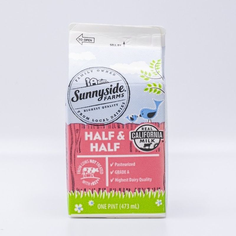 Sunnyside Farms Half & Half Milk (16 fl oz) from Lucky Supermarkets