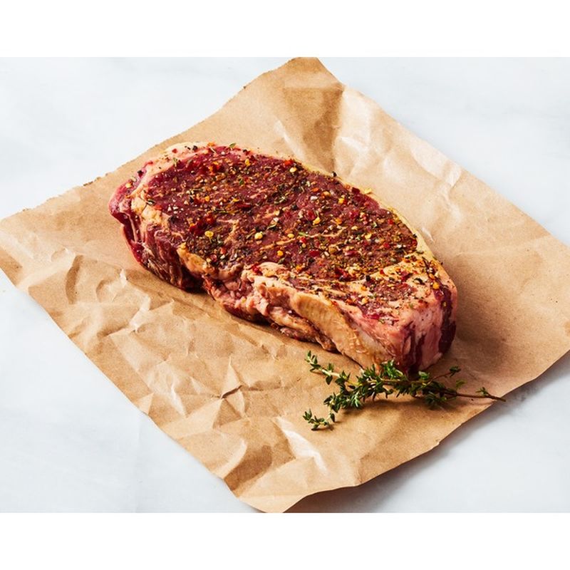 Marinated Choice Beef BoneIn Top Loin New York Strip Steak (per lb