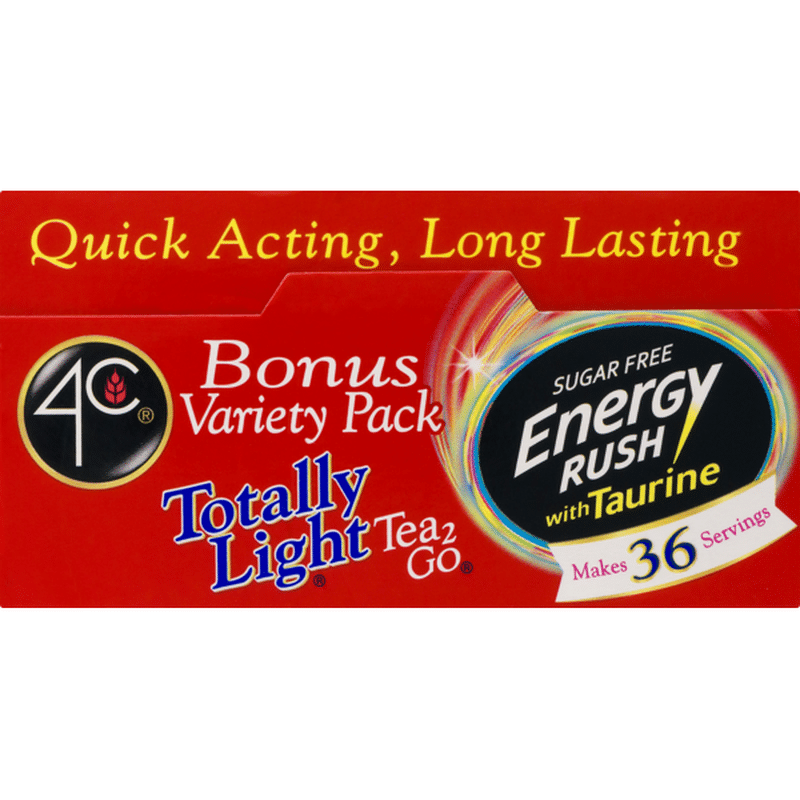 4c energy rush with taurine variety pack drink mix