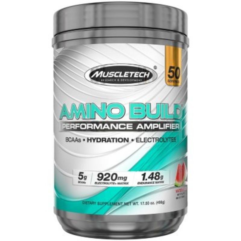 Muscletech Amino Build Performance Amplifier 5g Bcaas Hydration Electrolytes Dietary Supplement, Watermelon