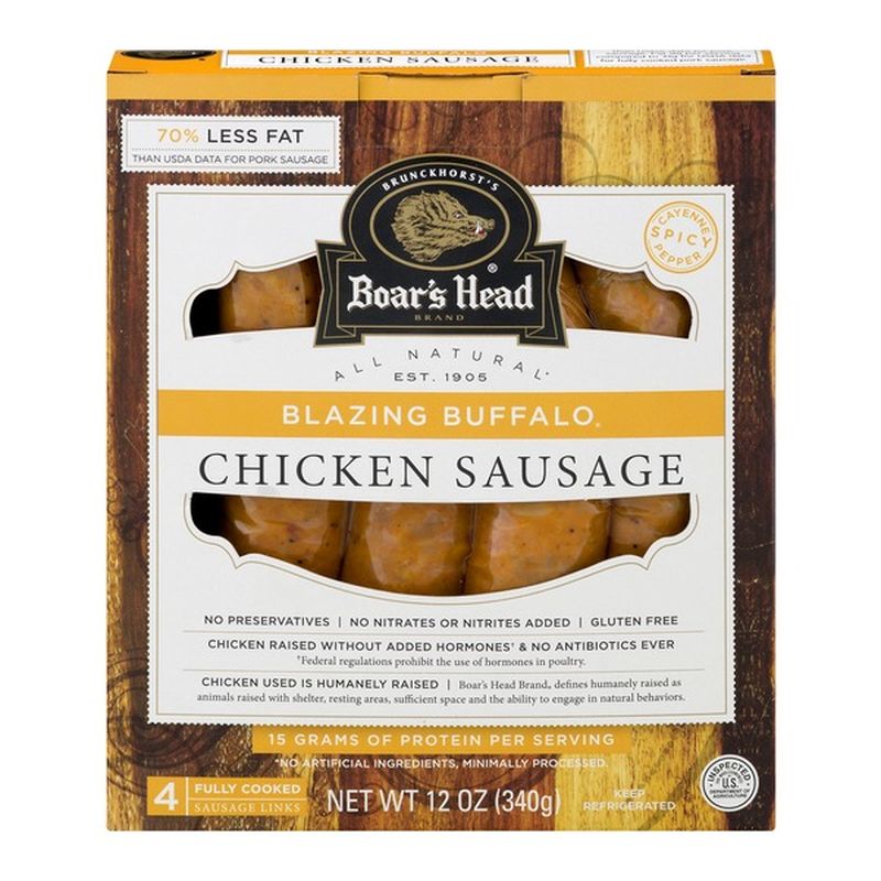 Boar's Head Chicken Sausage Blazing Buffalo (12 oz) - Instacart